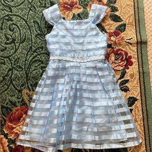 Girls Striped Formal Dress Size 10